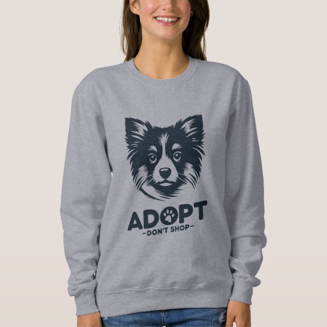 Adoptiere, statt zu kaufen 3 sweatshirt (Vorderseite)