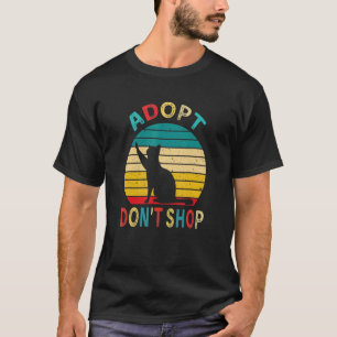 Adoptiere statt zu kaufen Katzen Süß Retten Foster T-Shirt