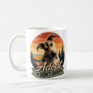 Adoptiere statt zu kaufen Vintage-Rettungshund Son Kaffeetasse