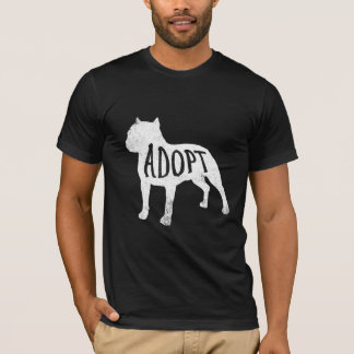 Adoptieren Sie das Gruben-Stier-Silhouette-Shirt T-Shirt