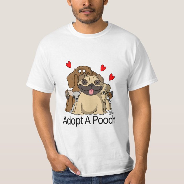 Adoptieren Sie ein Hündchen T-Shirt (Vorderseite)