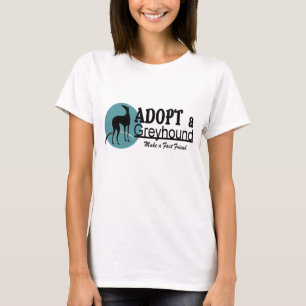 Adoptieren Sie ein Windhund-Hundelogo T-Shirt