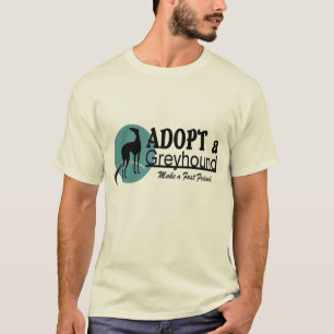 Adoptieren Sie ein Windhund-Hundelogo T-Shirt