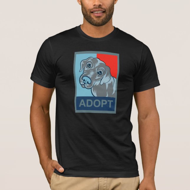 Adoptieren Sie einen HundeT - Shirt (Vorderseite)