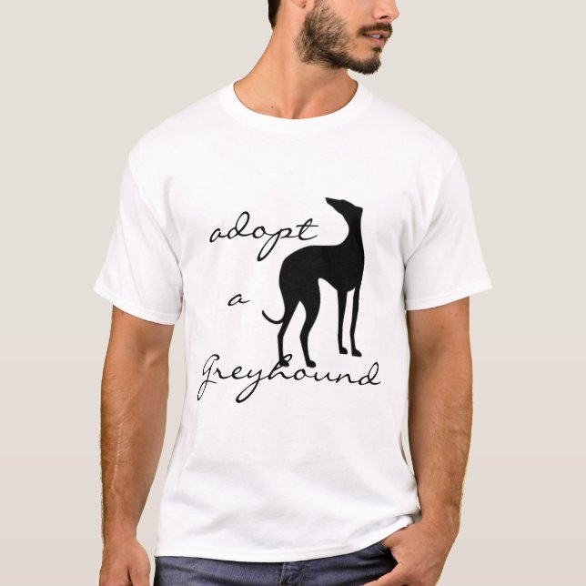 Adoptieren Sie einen Windhund-Hund T-Shirt (Vorderseite)