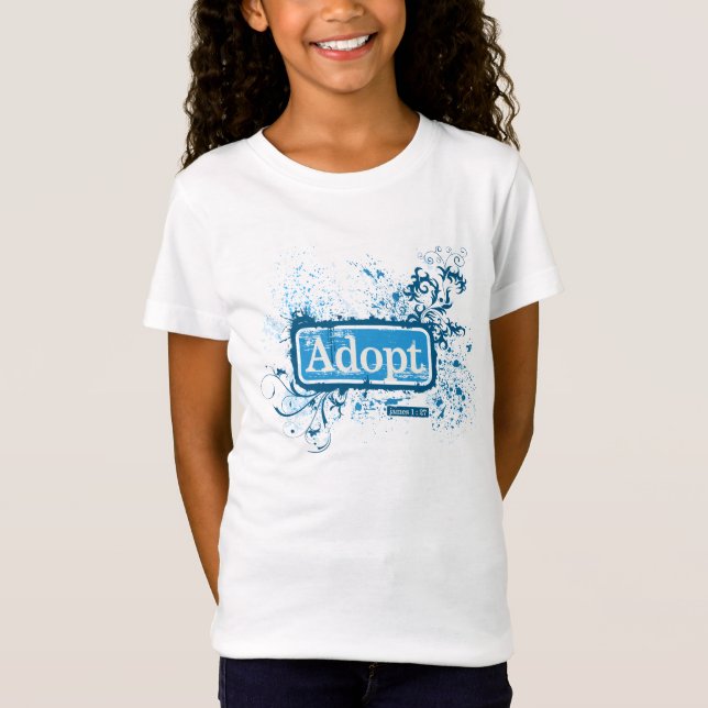 Adoptieren Sie {James-1:27} Mädchen-Baby - Puppe T-Shirt (Vorderseite)