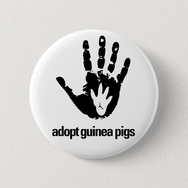 Adoptieren Sie Meerschweinchen-Knopf - Button (Vorderseite)