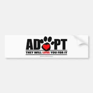 Adoptieren Sie Pawprint Autoaufkleber