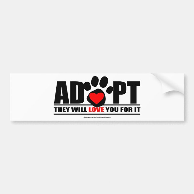 Adoptieren Sie Pawprint Autoaufkleber (Vorne)