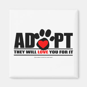 Adoptieren Sie Pawprint Magnet