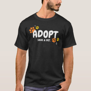 Adoptieren Sie, retten Sie ein Haustier Herzergrei T-Shirt
