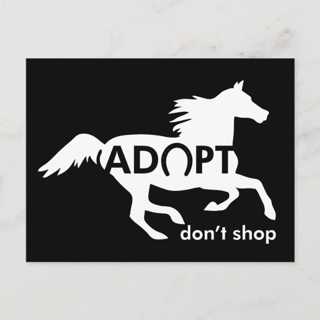 Adoptierend Pferde Postkarte (Vorderseite)