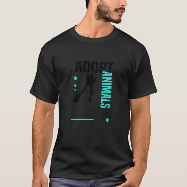 Adoptierend Rettung von Tieren T-Shirt (Vorderseite)