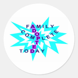 Adoptiert12000 Runder Aufkleber