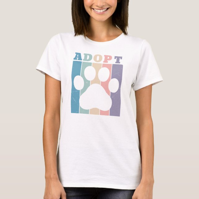 Adoptiert farbig T-Shirt (Vorderseite)