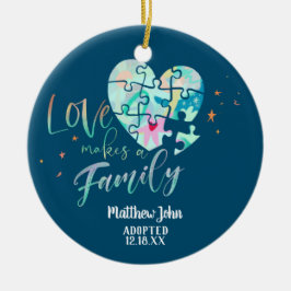 Adoptiert / Geburtsankündigung Keramik Ornament