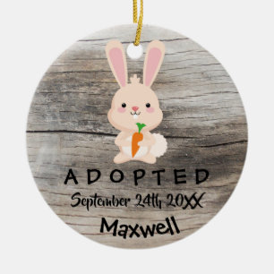 Adoptiert - Geeignete, rosafarbene, sonnige Adopti Keramik Ornament