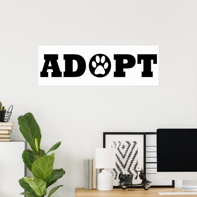 Adoptiert Haustiere Poster (Heimbüro)