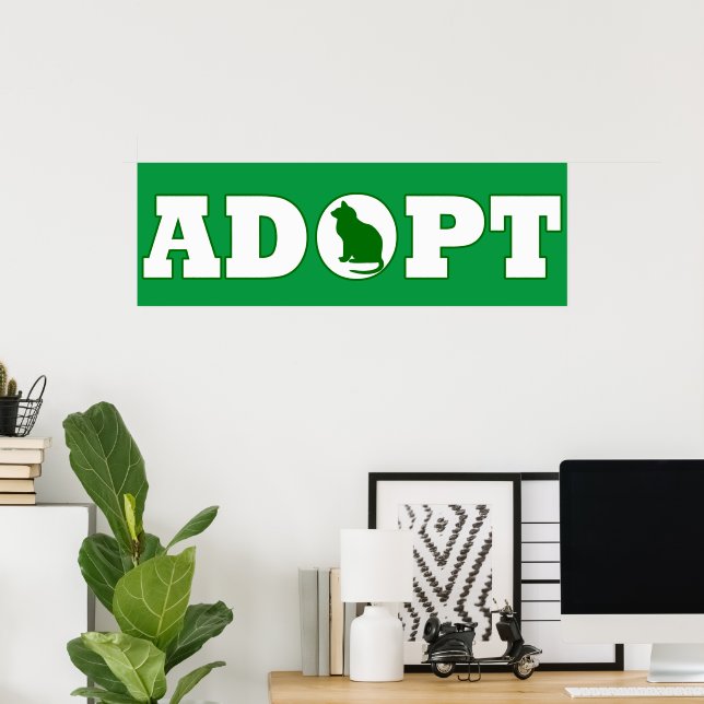 Adoptiert Haustiere Poster (Heimbüro)