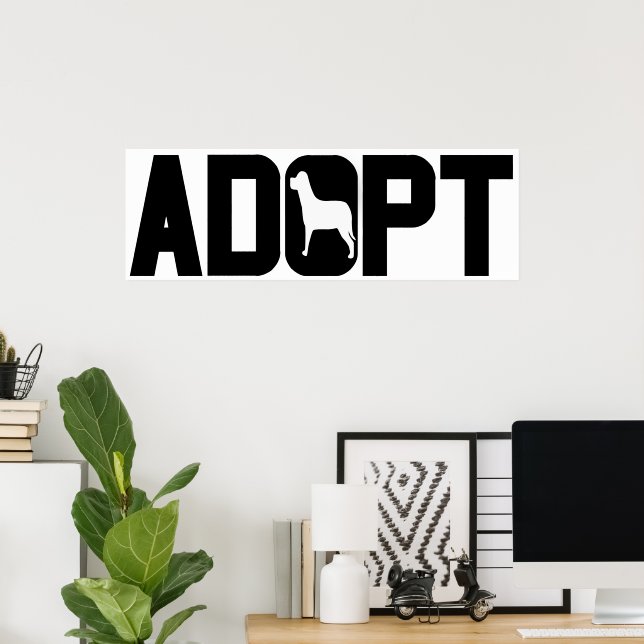 Adoptiert Haustiere Poster (Heimbüro)