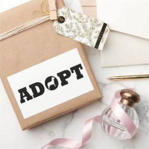 Adoptiert Haustiere Rechteckiger Aufkleber