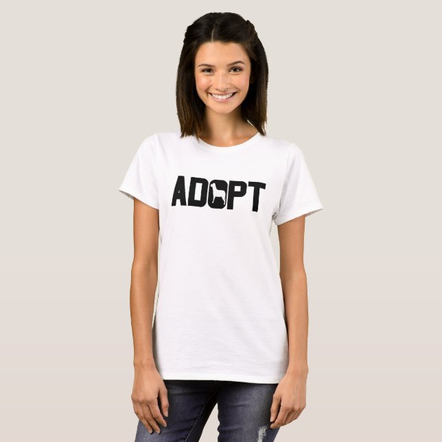 Adoptiert Haustiere T-Shirt (Vorne ganz)