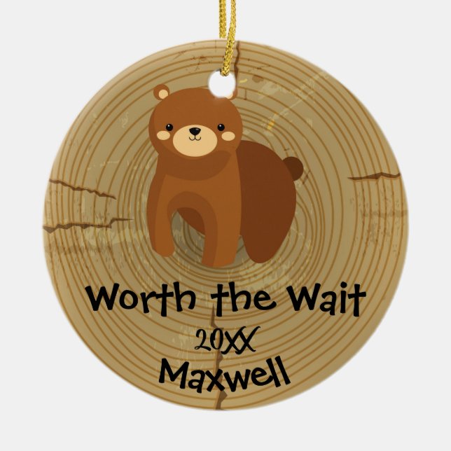 Adoptiert - kundengebundenes keramik ornament (Vorne)