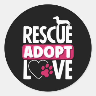 Adoptiert Liebe Adoption Runder Aufkleber