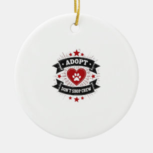 Adoptiert-statt-Kaufen-Crew Vintage-Tierrettung Pf Keramik Ornament