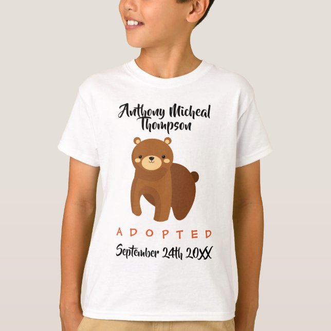 Adoptierte Brown-Bärn-Adoption - Name-Shirt T-Shirt (Vorderseite)