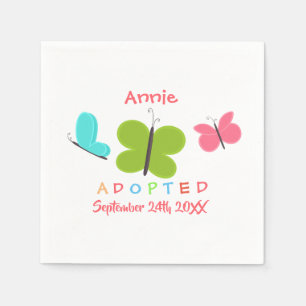Adoptierte Schmetterlings-Adoption - individueller Serviette
