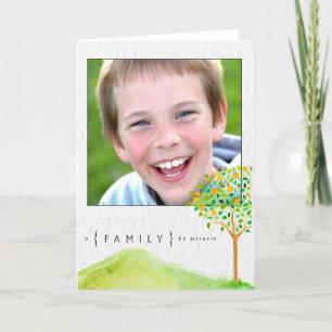 Adoption Ankündigung Aquarellbaum