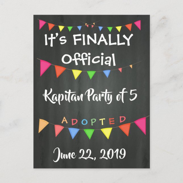 Adoption aus der Ankündigung von Pflegemaßnahmen - (Vorderseite)