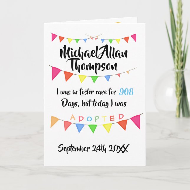 Adoption aus der Ankündigung von Pflegemaßnahmen - (Vorderseite)