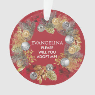 Adoption BITTE ADOPTIERE MICH Bonus-Mama Weihnacht Ornament