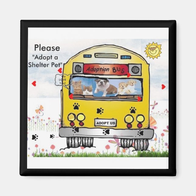 Adoption-Bus für Cat's & Dog's Magnet (Vorne)