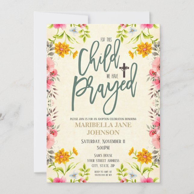 Adoption - Einladung (Vorderseite)