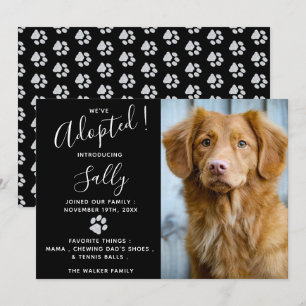 Adoption für Haustiere - Elegante Moderne Kunst Einladung