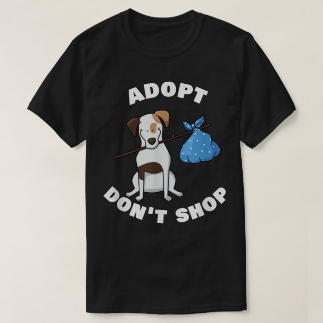 Adoption für Hunde-Retter-Hemd  T-Shirt (Design vorne)