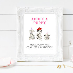 Adoption   Girl Firefighter-Party-Zeichen Poster