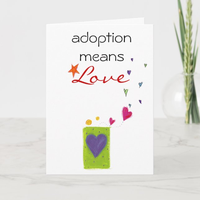 Adoption Glückwunschkarte Karte (Vorderseite)