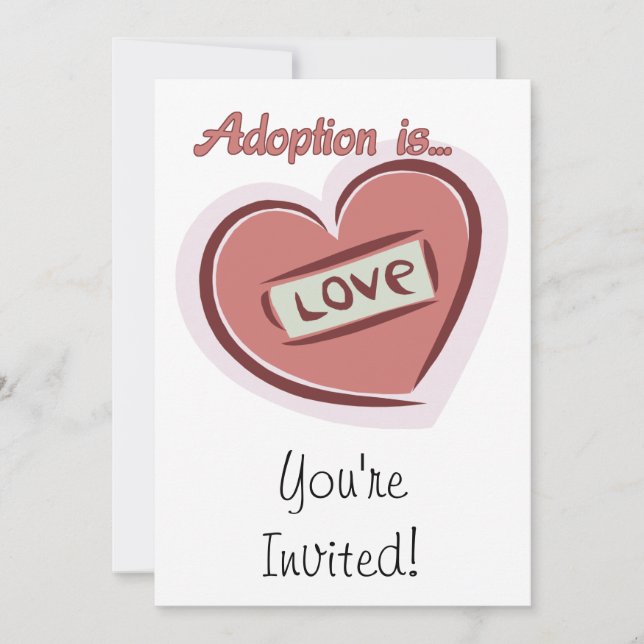 Adoption ist Liebe Einladung (Vorderseite)