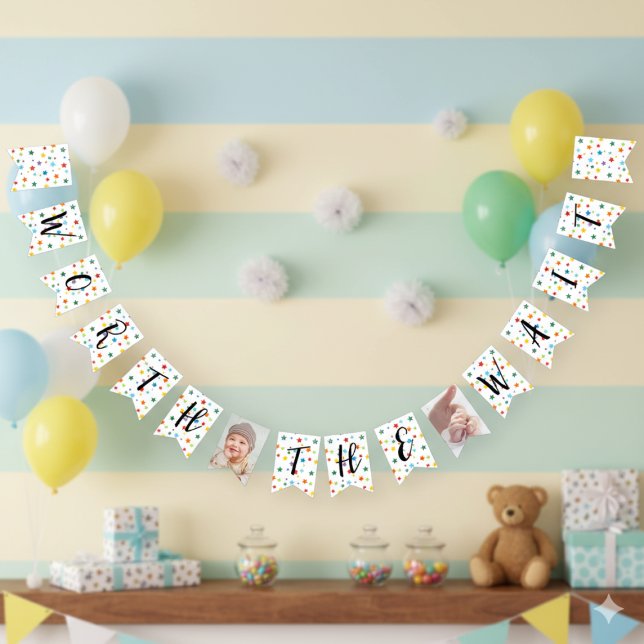 Adoption Kinderdusche Foto Jagd Wimpelkette (Adoption baby shower banner)