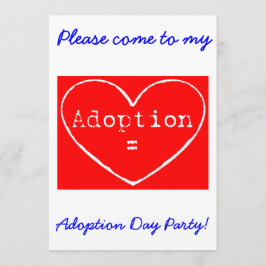 Adoption = Liebe Weißer Adoption Party einladen Einladung