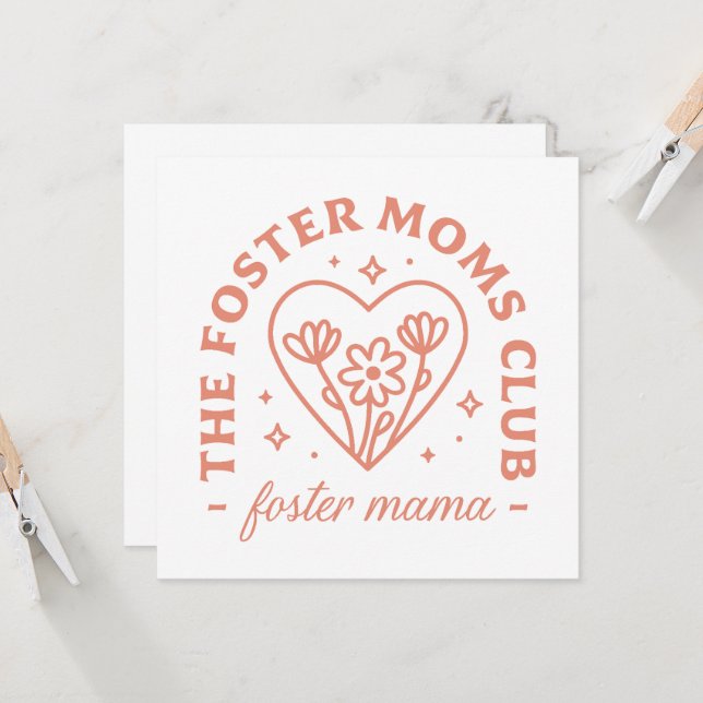 Adoption Mama Mama Mama Mama Day niedlich Karte (Vorderseite/Rückseite Beispiel)