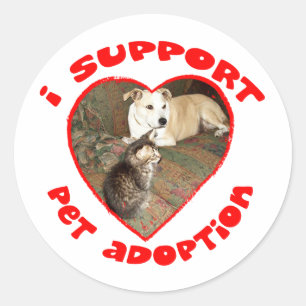 Adoption mit Stier Runder Aufkleber
