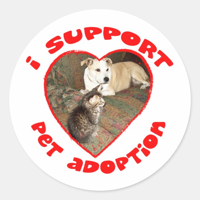 Adoption mit Stier Runder Aufkleber (Vorderseite)