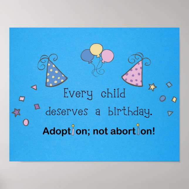 Adoption, nicht Abtreibung! Poster (Vorne)