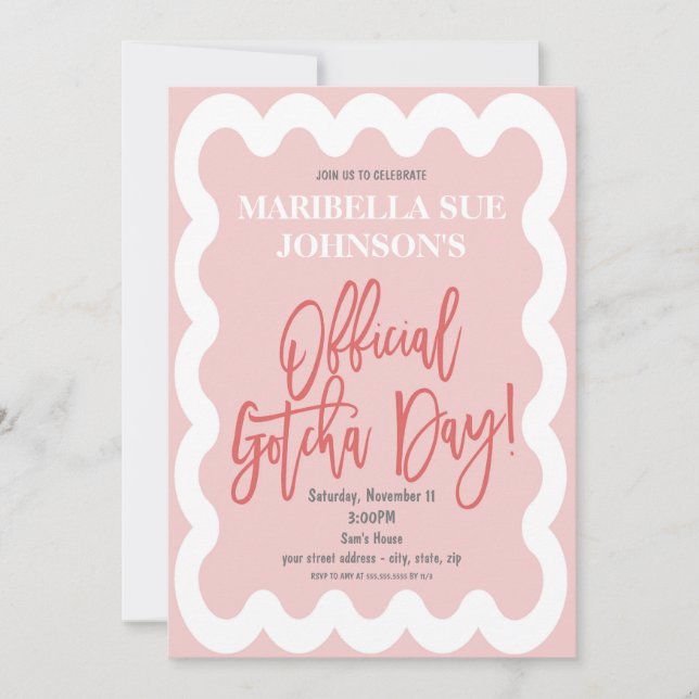 Adoption Party Einladung (Vorderseite)