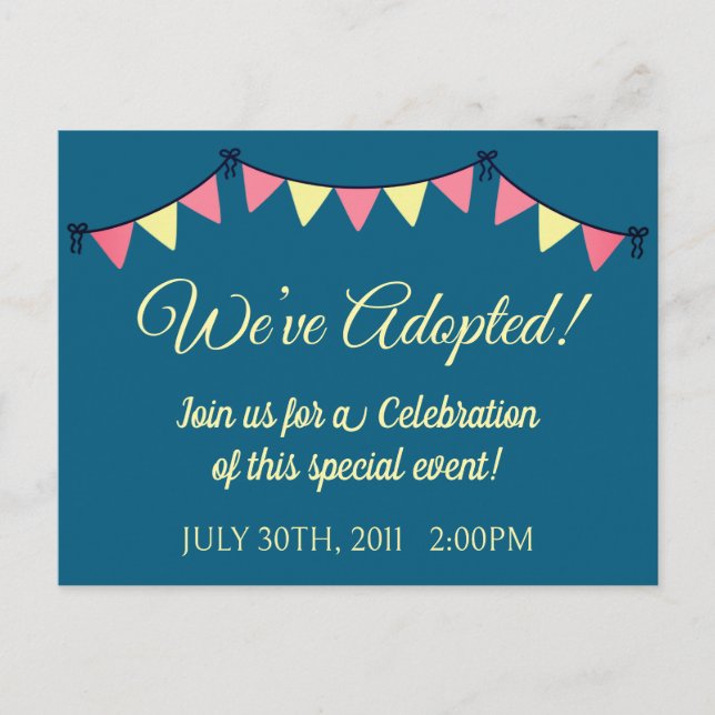 ADOPTION Party Einladungen (Vorderseite)